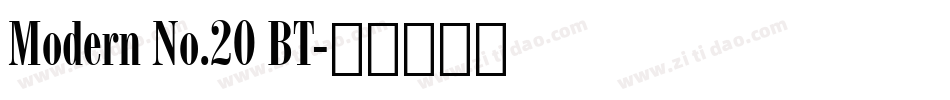 Modern No.20 BT字体转换